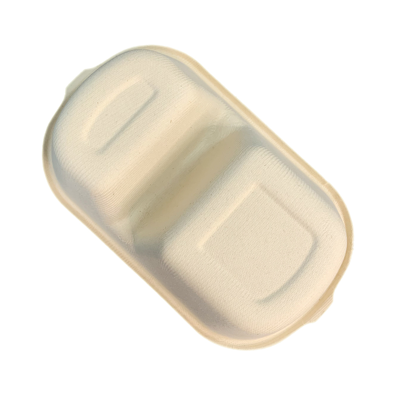 Custom 2Compartment Bagasse Takeaway Containers